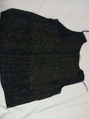 Women’s Black Glitter Camisole Tank Top